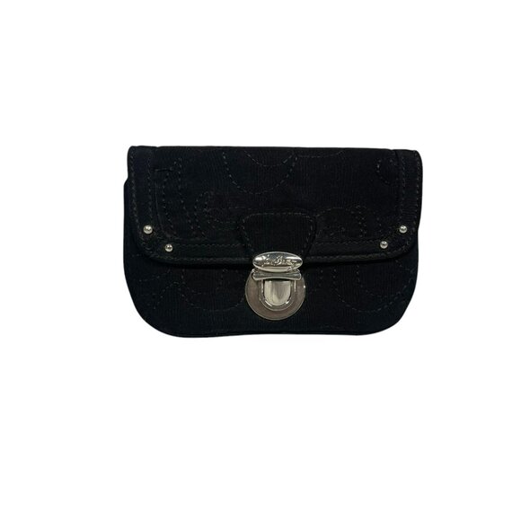 EUC VERA BRADLEY Pushlock Flap ID - with Key Clip - Black - Picture 6 of 9